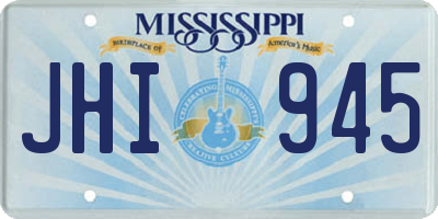MS license plate JHI945