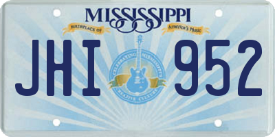 MS license plate JHI952