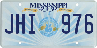 MS license plate JHI976