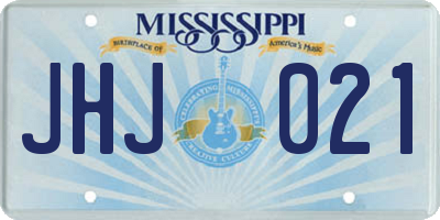MS license plate JHJ021