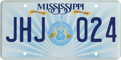 MS license plate JHJ024