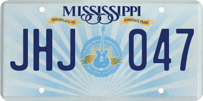 MS license plate JHJ047