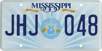 MS license plate JHJ048
