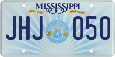 MS license plate JHJ050