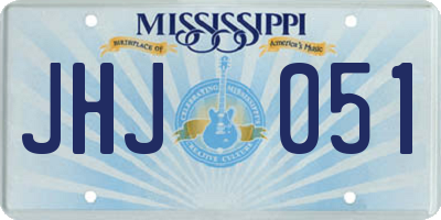 MS license plate JHJ051