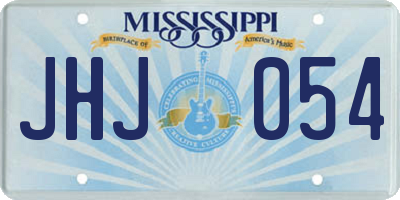 MS license plate JHJ054