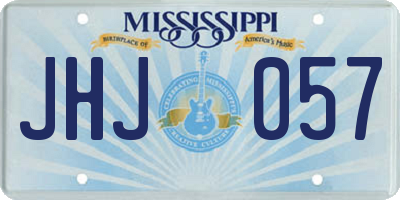 MS license plate JHJ057