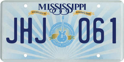 MS license plate JHJ061