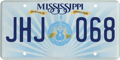 MS license plate JHJ068