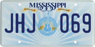 MS license plate JHJ069