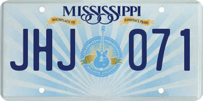 MS license plate JHJ071