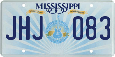 MS license plate JHJ083