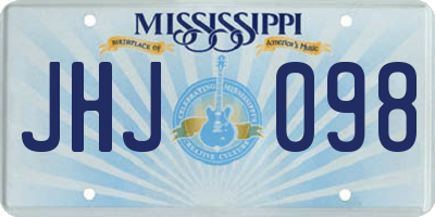 MS license plate JHJ098