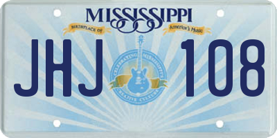 MS license plate JHJ108