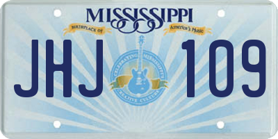 MS license plate JHJ109