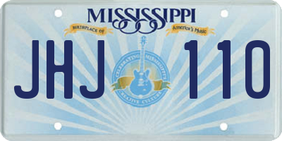 MS license plate JHJ110