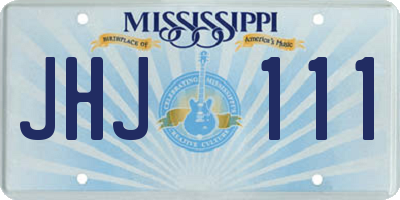 MS license plate JHJ111