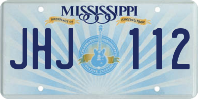 MS license plate JHJ112