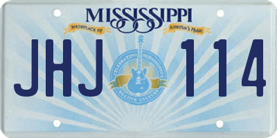 MS license plate JHJ114
