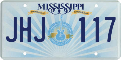 MS license plate JHJ117