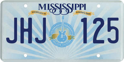 MS license plate JHJ125