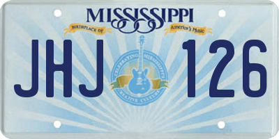 MS license plate JHJ126