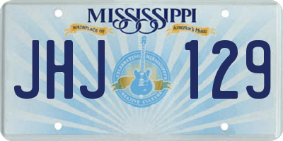 MS license plate JHJ129