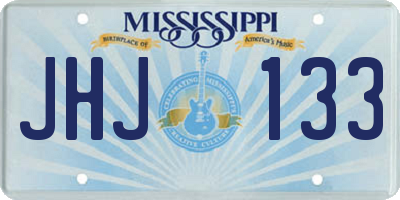 MS license plate JHJ133
