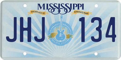 MS license plate JHJ134