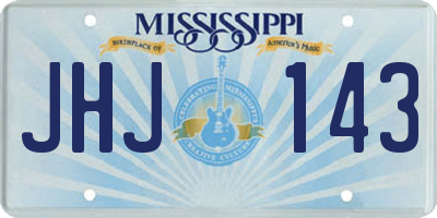 MS license plate JHJ143