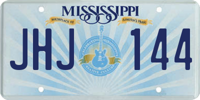 MS license plate JHJ144
