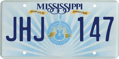 MS license plate JHJ147