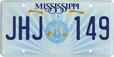 MS license plate JHJ149