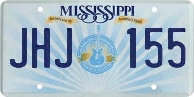 MS license plate JHJ155
