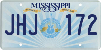 MS license plate JHJ172