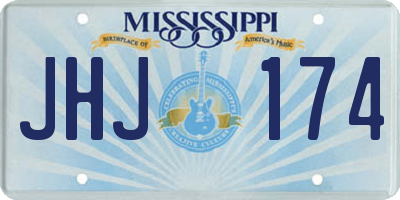 MS license plate JHJ174