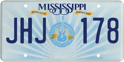 MS license plate JHJ178