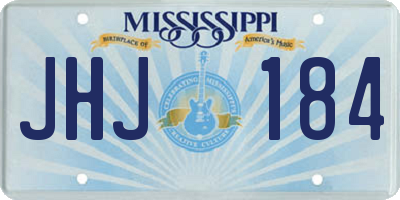 MS license plate JHJ184