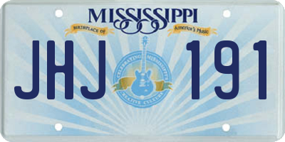 MS license plate JHJ191