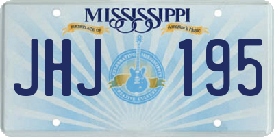 MS license plate JHJ195