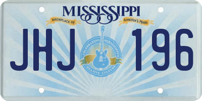 MS license plate JHJ196