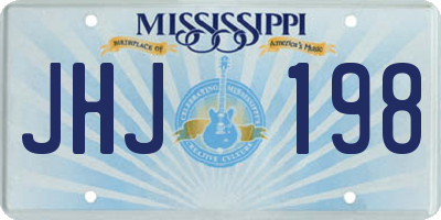 MS license plate JHJ198