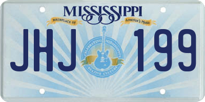 MS license plate JHJ199