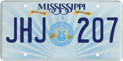MS license plate JHJ207
