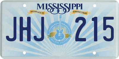 MS license plate JHJ215