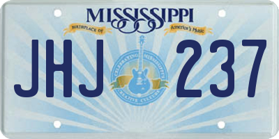 MS license plate JHJ237