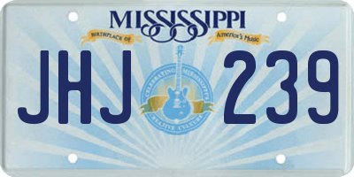MS license plate JHJ239