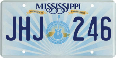 MS license plate JHJ246