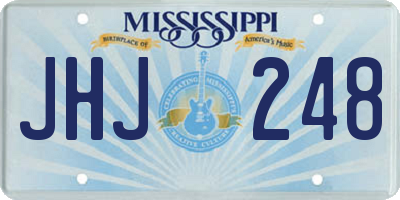 MS license plate JHJ248