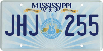 MS license plate JHJ255
